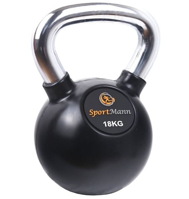 Gantera cauciucata Sportmann Kettlebell 18 Kg