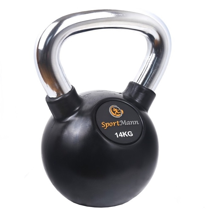 Gantera cauciucata Sportmann Kettlebell 14 Kg