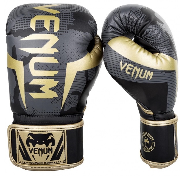 Manusi box Venum Elite 2 Negru/Auriu