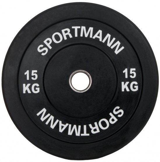 Greutate cauciuc Sportmann Bumper Plate 15 Kg - 51mm