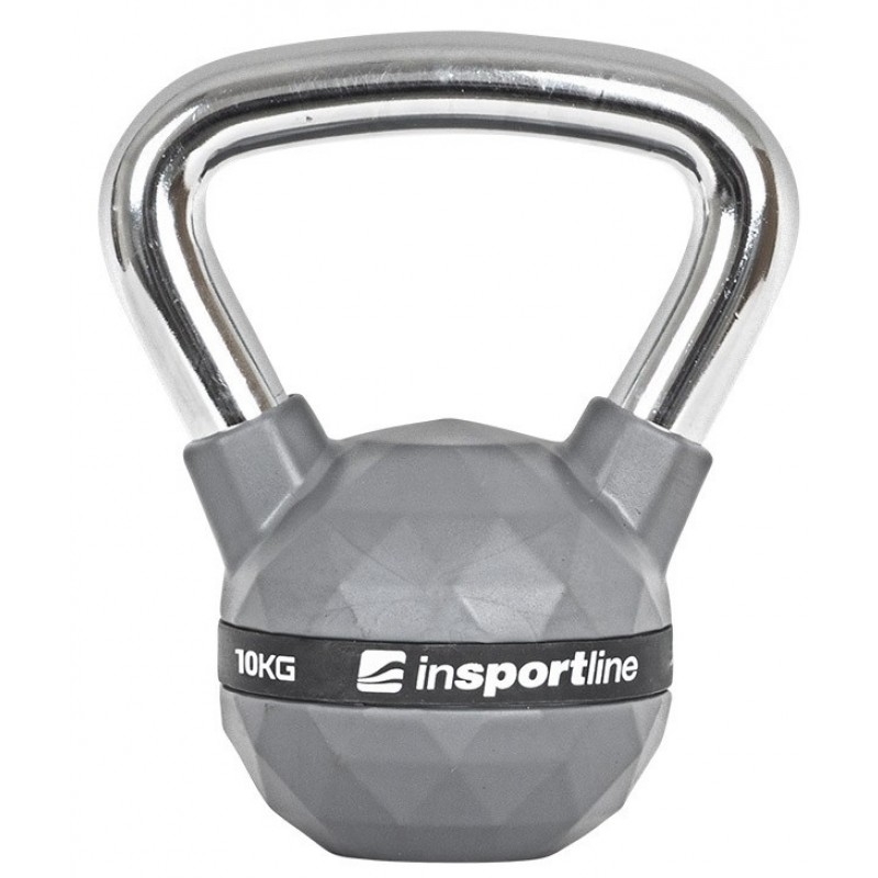 Gantera cauciucata Kettlebell inSPORTline PU 8 Kg