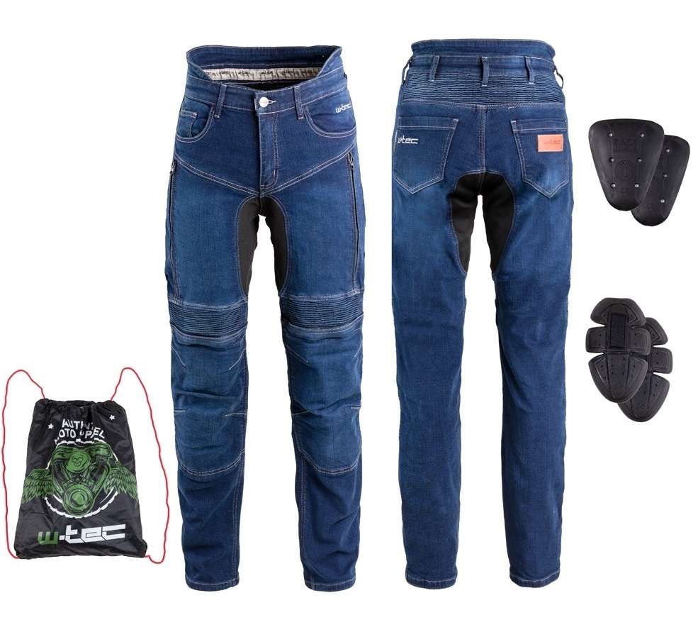 Pantaloni moto barbati jeans W-Tec Biterillo