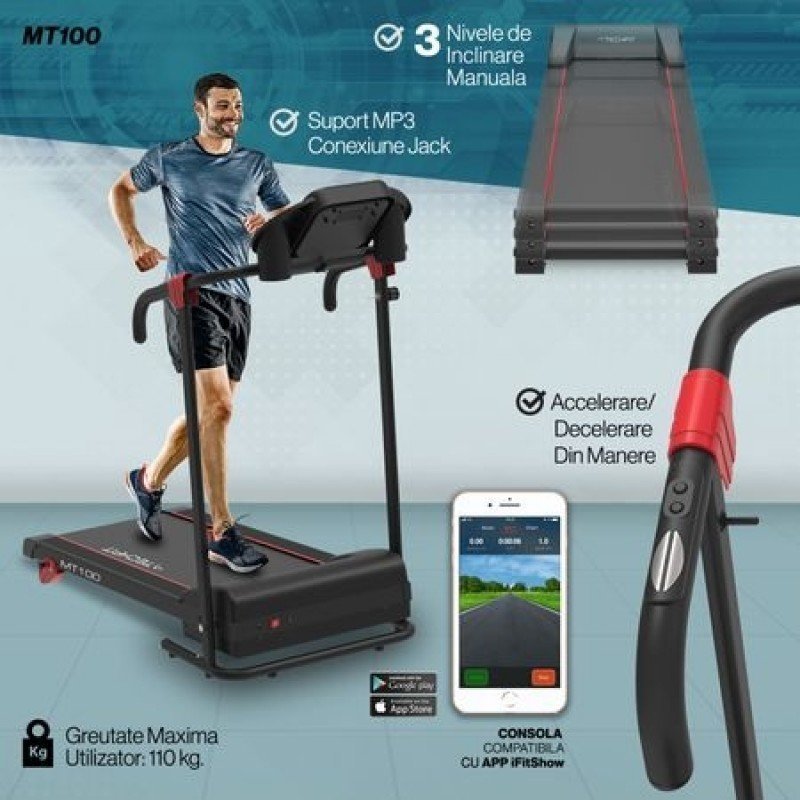 Banda De Alergare Electrica Techfit Mt100 Sportist
