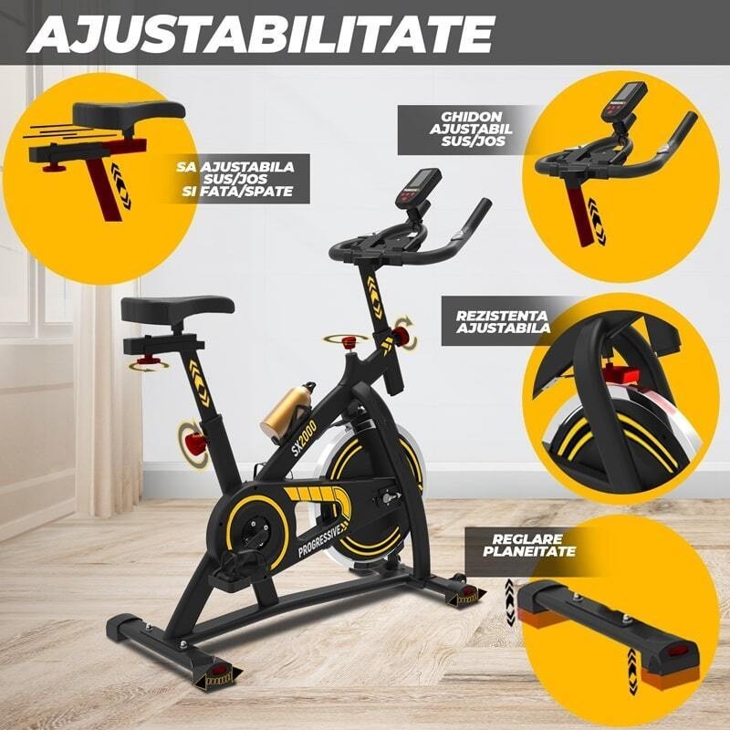 Bicicleta Indoor Cycling PROGRESSIVE SX2000 Kinomap Sportist