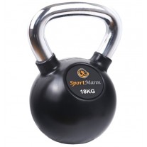 Gantera cauciucata Sportmann Kettlebell 18 Kg