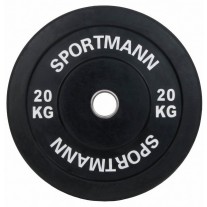 Greutate cauciuc Sportmann Bumper Plate 20 Kg - 51mm