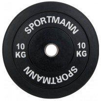 Greutate cauciuc Sportmann Bumper Plate 10 Kg - 51mm