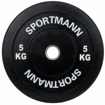 Greutate cauciuc Sportmann Bumper Plate 5 Kg - 51mm