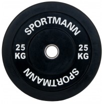 Greutate cauciuc Sportmann Bumper Plate 25 Kg - 51mm