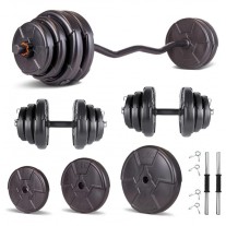 Set haltera si gantere reglabile PROGRESSIVE 55 KG