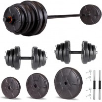Set haltera si gantere reglabile PROGRESSIVE 45 KG
