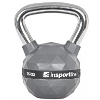 Gantera cauciucata Kettlebell inSPORTline PU 16 Kg