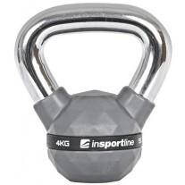 Gantera cauciucata Kettlebell inSPORTline PU 4 Kg