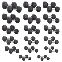 Set gantere hexagonale inSPORTline Hexsteel 708 Kg