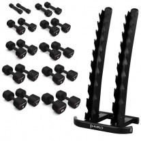 Set gantere cu suport HMS HPT 110 KG