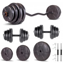 Set haltera si gantere reglabile bara Z PROGRESSIVE 85 KG