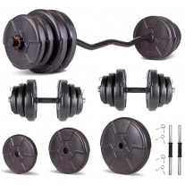 Set haltera si gantere reglabile PROGRESSIVE 45 KG