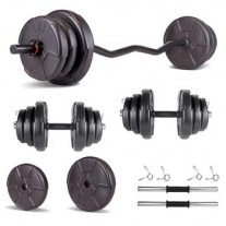 Set haltera si gantere reglabile PROGRESSIVE 25 KG