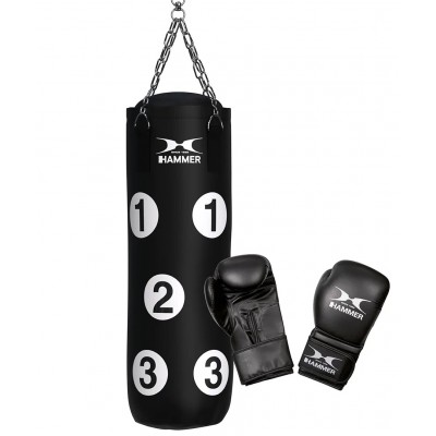 Sac de box cu manusi Hammer Sparring 80cm