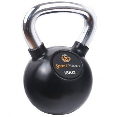 Gantera cauciucata Sportmann Kettlebell 18 Kg