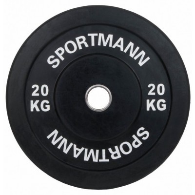 Greutate cauciuc Sportmann Bumper Plate 20 Kg - 51mm