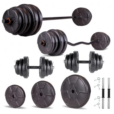 Set haltera si gantere reglabile PROGRESSIVE 48 KG