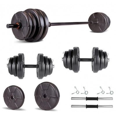 Set haltera si gantere reglabile PROGRESSIVE 35 KG