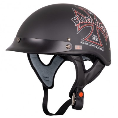 Casca moto W-Tec V531 Black Heart Iron Cross