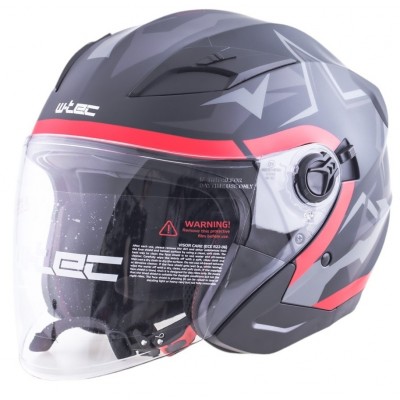 Casca moto Open-Face W-TEC Barcella Vermella 