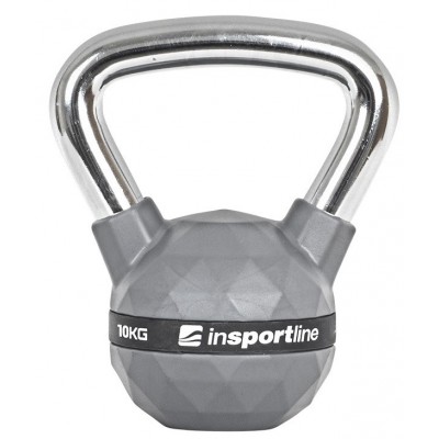 Gantera cauciucata Kettlebell inSPORTline PU 10 Kg
