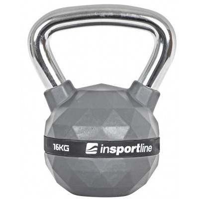 Gantera cauciucata Kettlebell inSPORTline PU 16 Kg