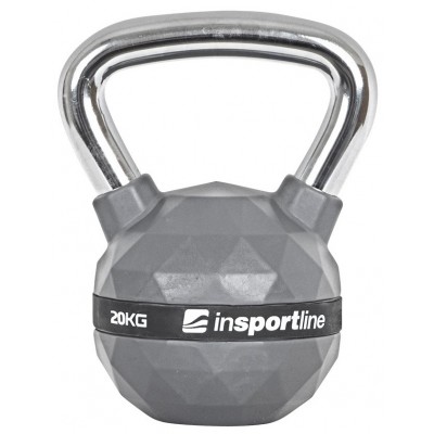 Gantera cauciucata Kettlebell inSPORTline PU 20 Kg