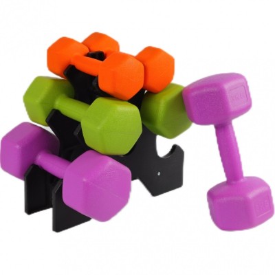 Set gantere cu suport FitTronic 12 Kg