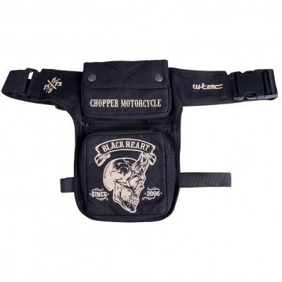 Geanta moto W-tec Black Heart Devil Skull Black Tex