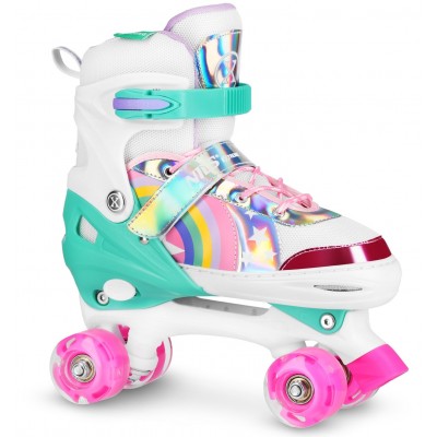 Role reglabile cu roti LED Nils Extreme NQ0187 Rainbow