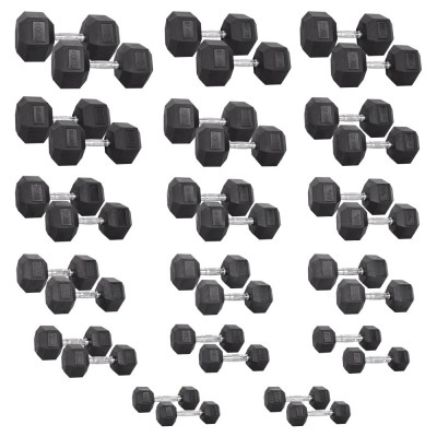 Set gantere hexagonale  inSPORTline Hexsteel 708 Kg