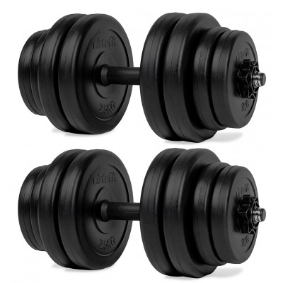 Set gantere reglabile vinil Virtufit 2 x 15 Kg