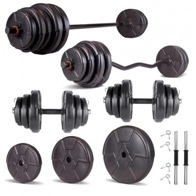 Set haltera si gantere reglabile PROGRESSIVE 88 KG