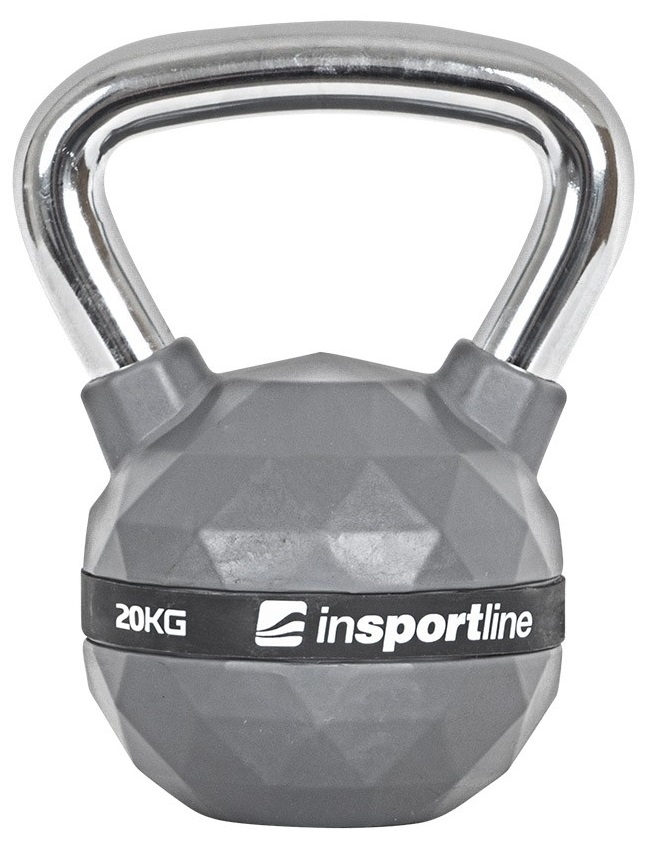 Gantera cauciucata Kettlebell inSPORTline PU 20 Kg