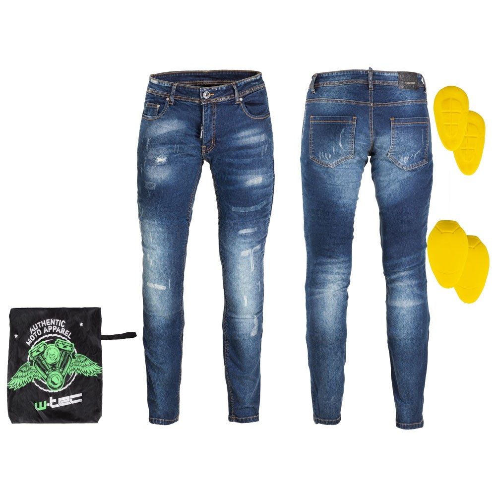 Pantaloni moto barbati jeans W-Tec Feeldy