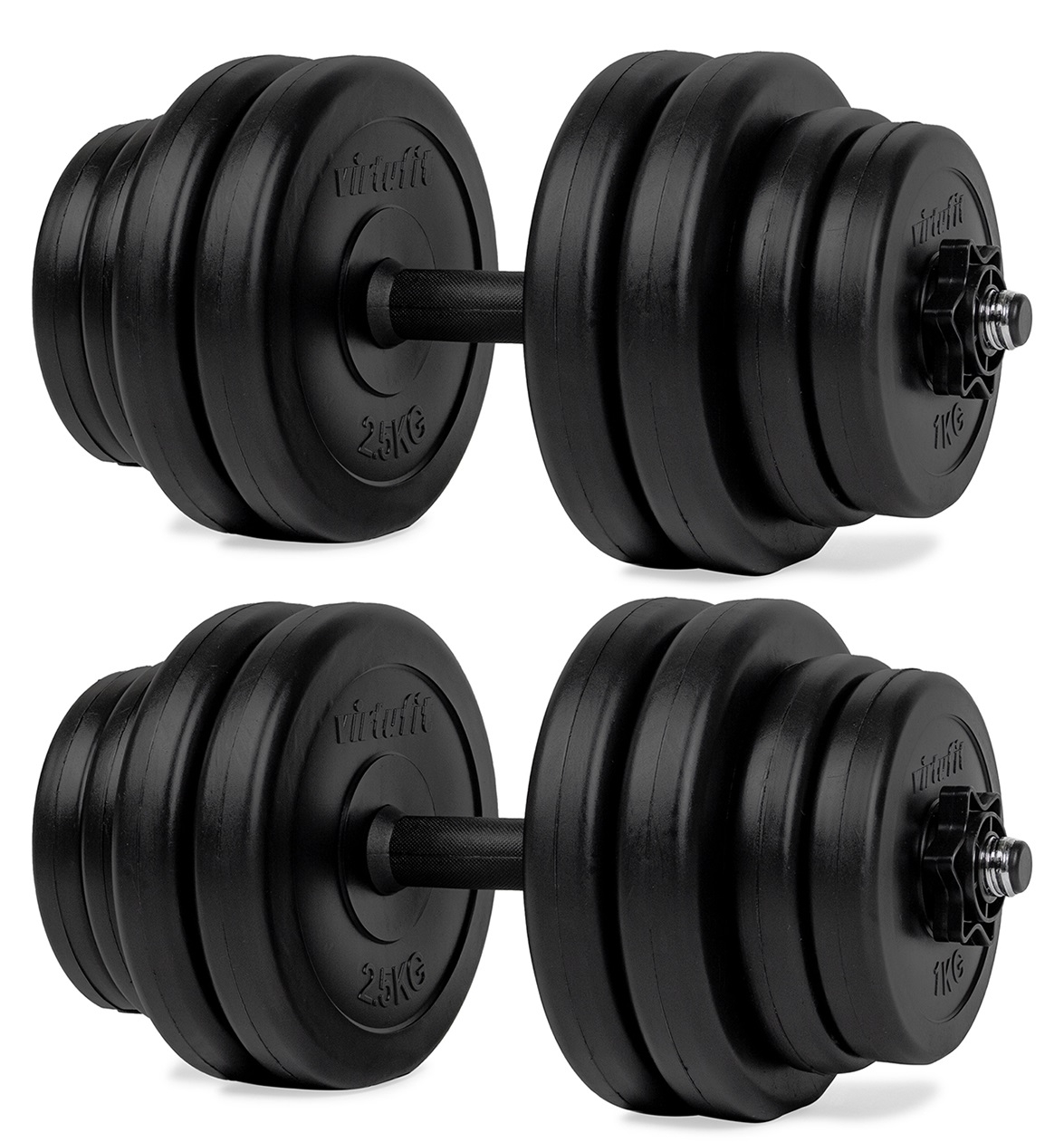 Set gantere reglabile vinil Virtufit 2 x 15 Kg