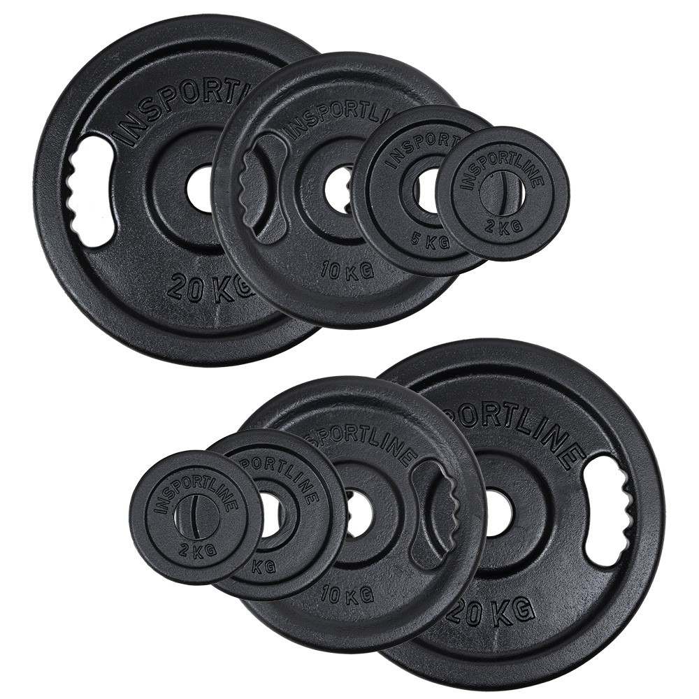 Set greutati olimpice inSPORTline Castblack 74 Kg