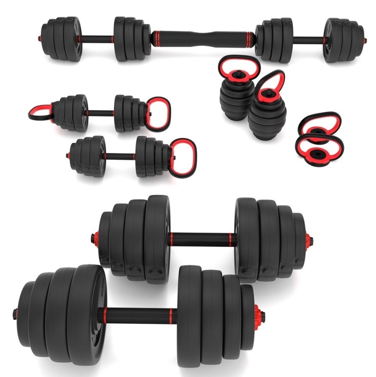 Set haltera si gantere HMS SGX130 Pro 6in1 40 Kg