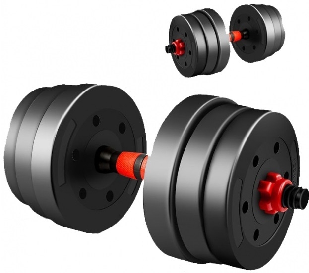 Set haltera si gantere BodyFit 50 Kg