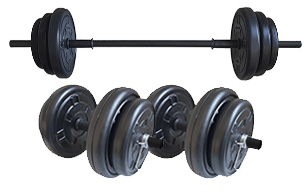 Set haltera si gantere Fittronic 75 Kg