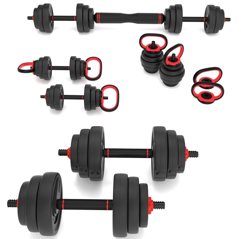 Set haltera si gantere HMS SGX120 Pro 6in1 20 Kg