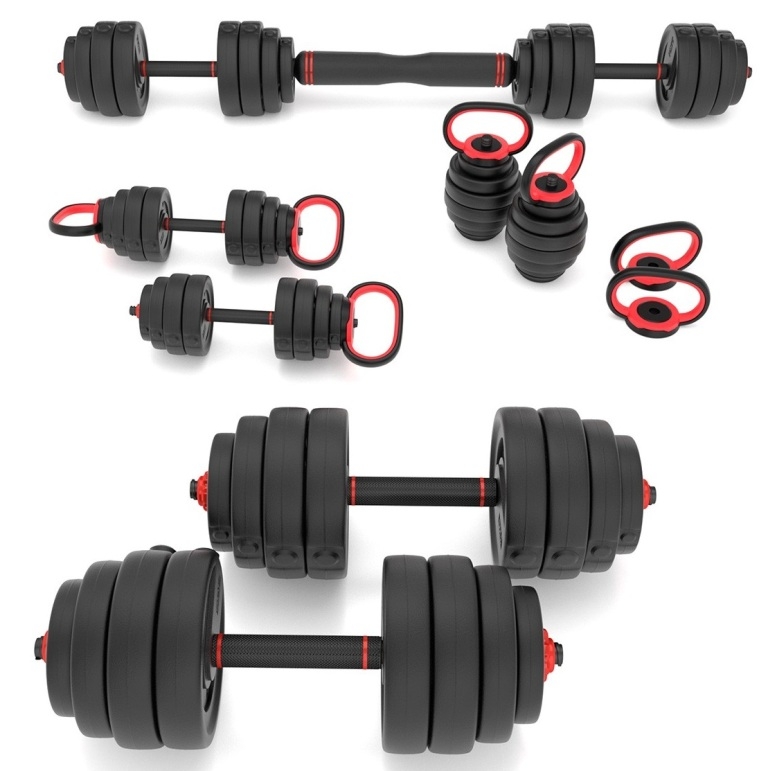 Set haltera si gantere HMS SGX140 Pro 6in1 40 Kg