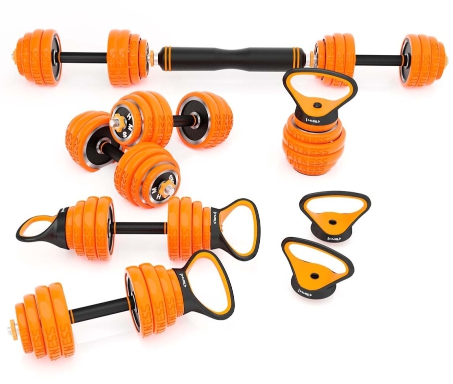 Set haltera si gantere HMS SGZ230 Pro 6in1 30 Kg