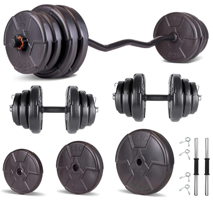 Set haltera si gantere reglabile PROGRESSIVE 45 KG