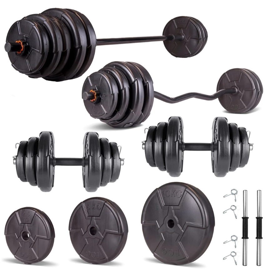 Set haltera si gantere reglabile PROGRESSIVE 68 KG